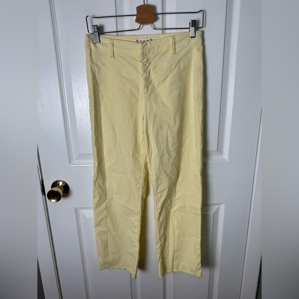 Frank & Eileen Kinsdale Performance Linen Blend Pants in Canary Yellow 2 - Picture 2 of 11